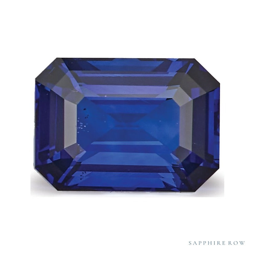 1.60 ct natural blue sapphire from Sri Lanka, emerald cut | Sapphire Row · cut6