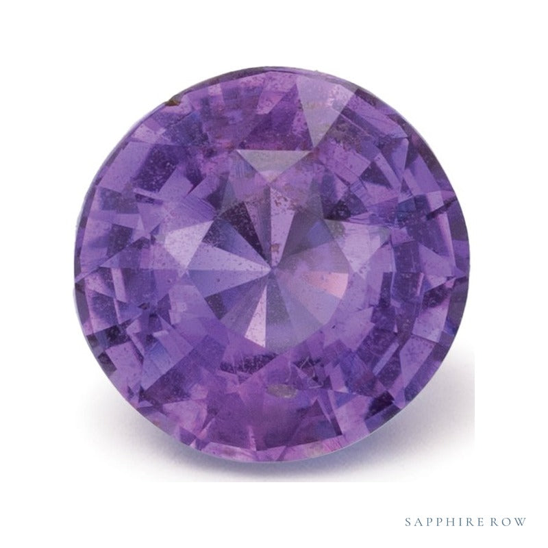 1.60 ct natural purple sapphire from Sri Lanka, round cut | Sapphire Row · cut7
