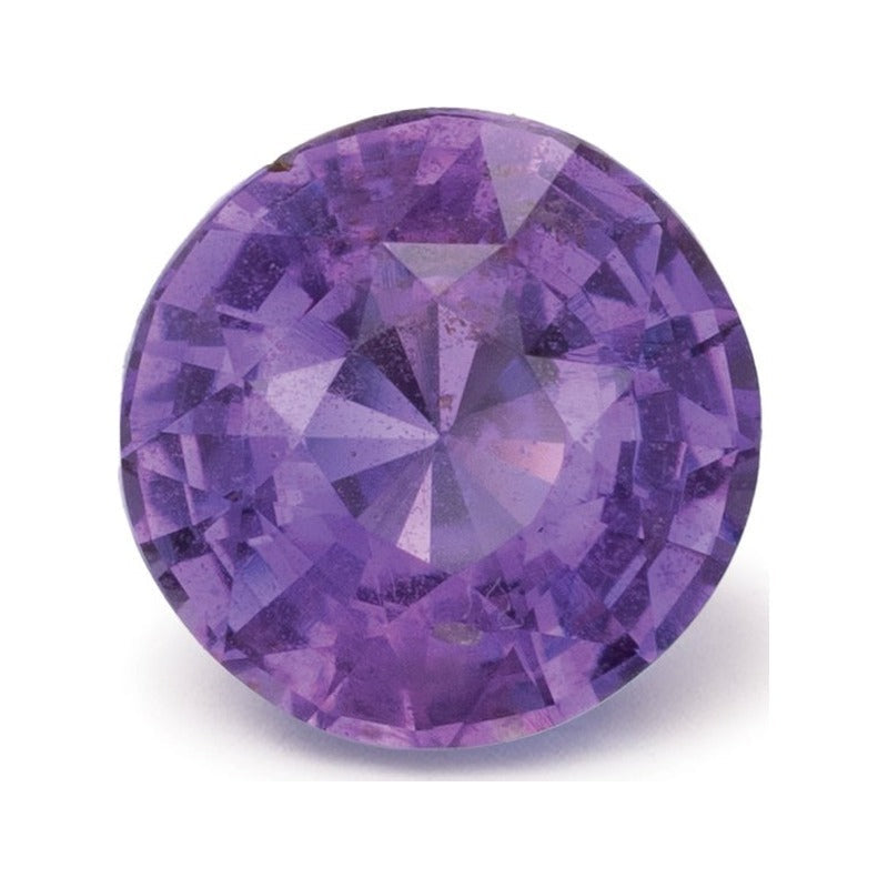 1.60 ct natural purple sapphire from Sri Lanka, round cut | Sapphire Row · cut7