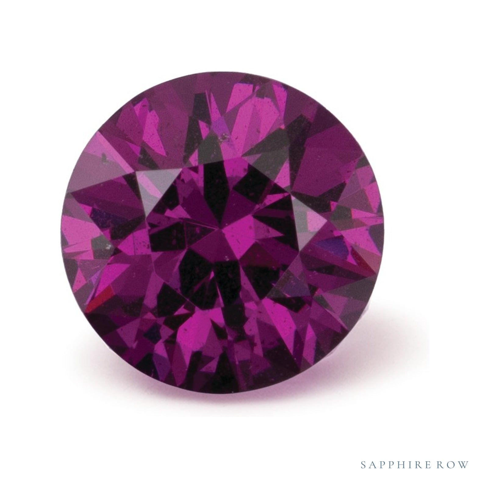 1.60 ct natural purple garnet from Mozambique, round cut | Sapphire Row · cut4