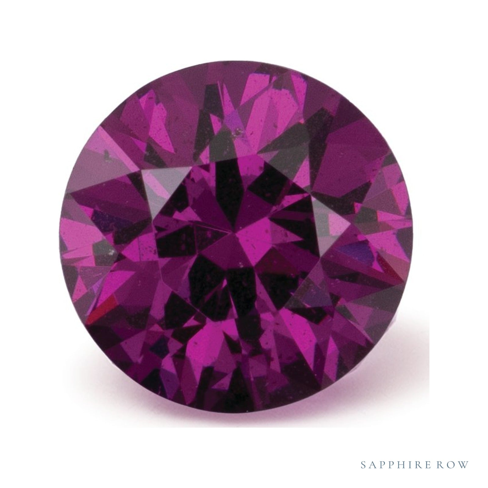 1.60 ct natural purple garnet from Mozambique, round cut | Sapphire Row · cut4