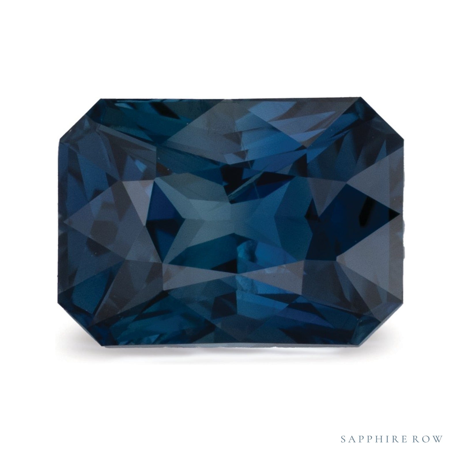 1.60 ct natural blue sapphire from Tanzania, radiant cut | Sapphire Row · cut4
