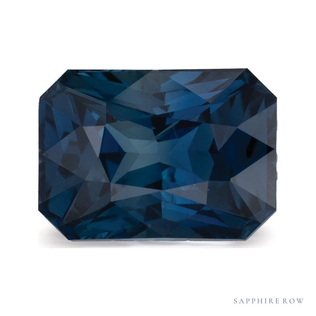 1.60 ct natural blue sapphire from Tanzania, radiant cut | Sapphire Row · cut7