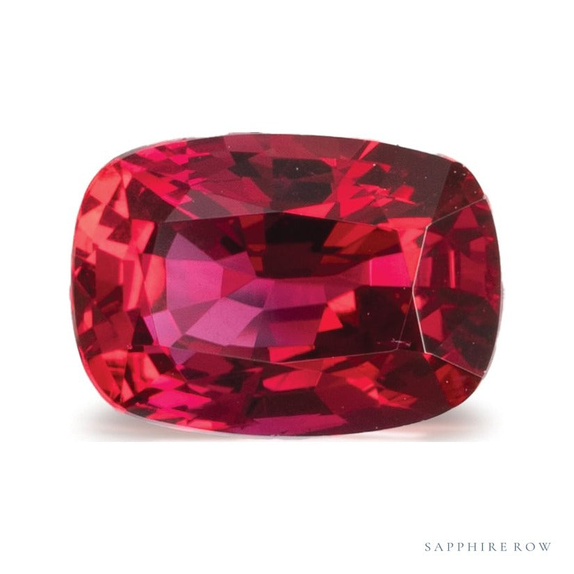 1.59 ct natural red ruby from Mozambique, antique cushion cut | Sapphire Row · cut6