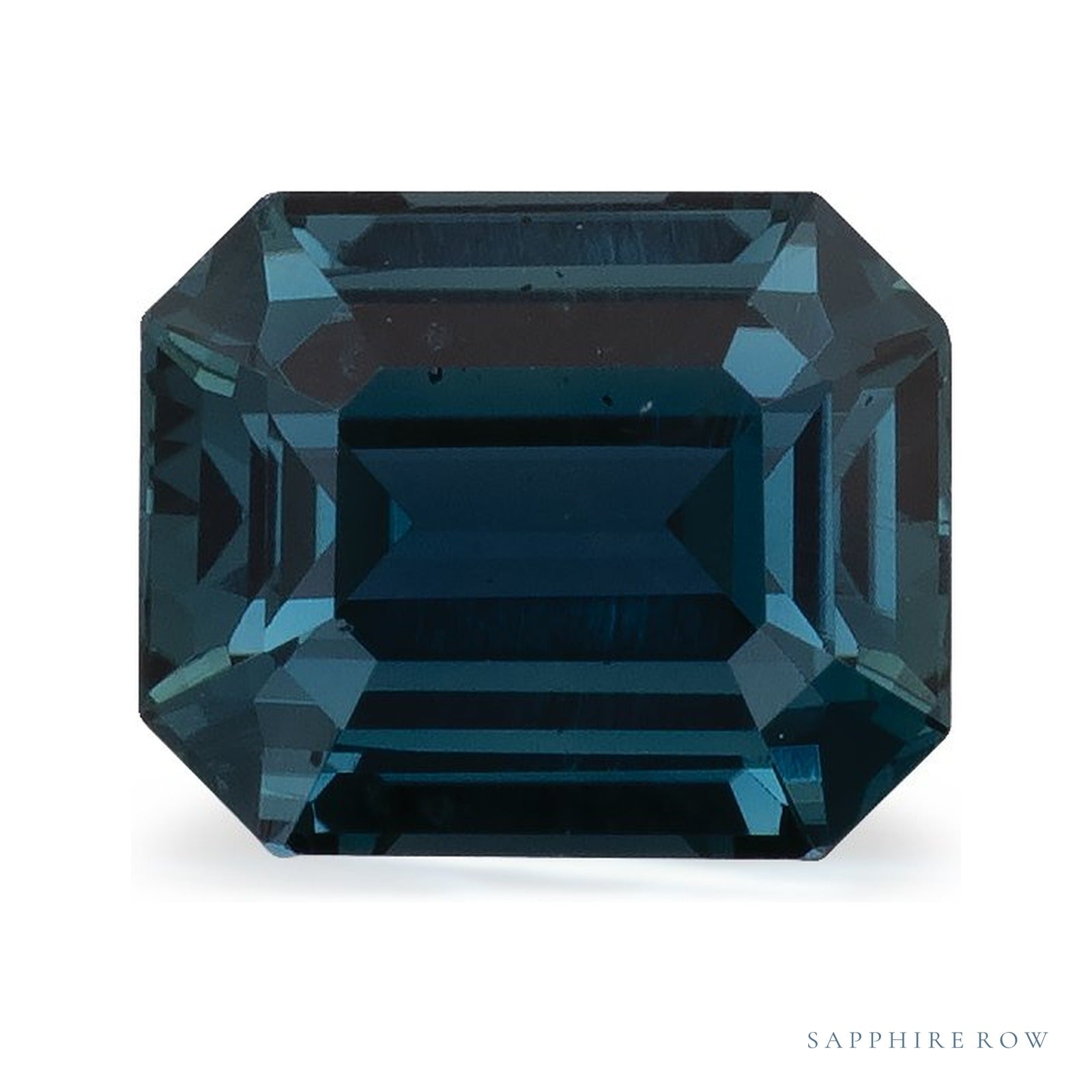 1.59 ct natural teal sapphire from Sri Lanka, emerald cut | Sapphire Row · cut4