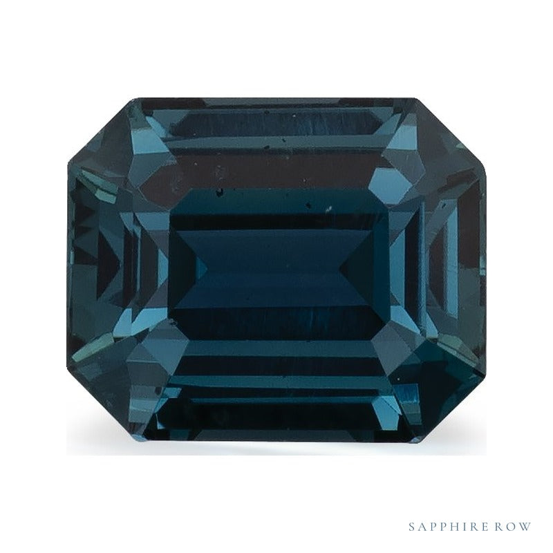 1.59 ct natural teal sapphire from Sri Lanka, emerald cut | Sapphire Row · cut6
