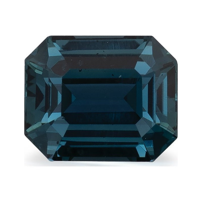 1.59 ct natural teal sapphire from Sri Lanka, emerald cut | Sapphire Row · cut7
