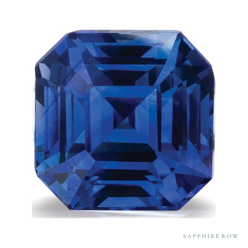 1.58 ct natural blue sapphire from Sri Lanka, asscher cut | Sapphire Row · cut7