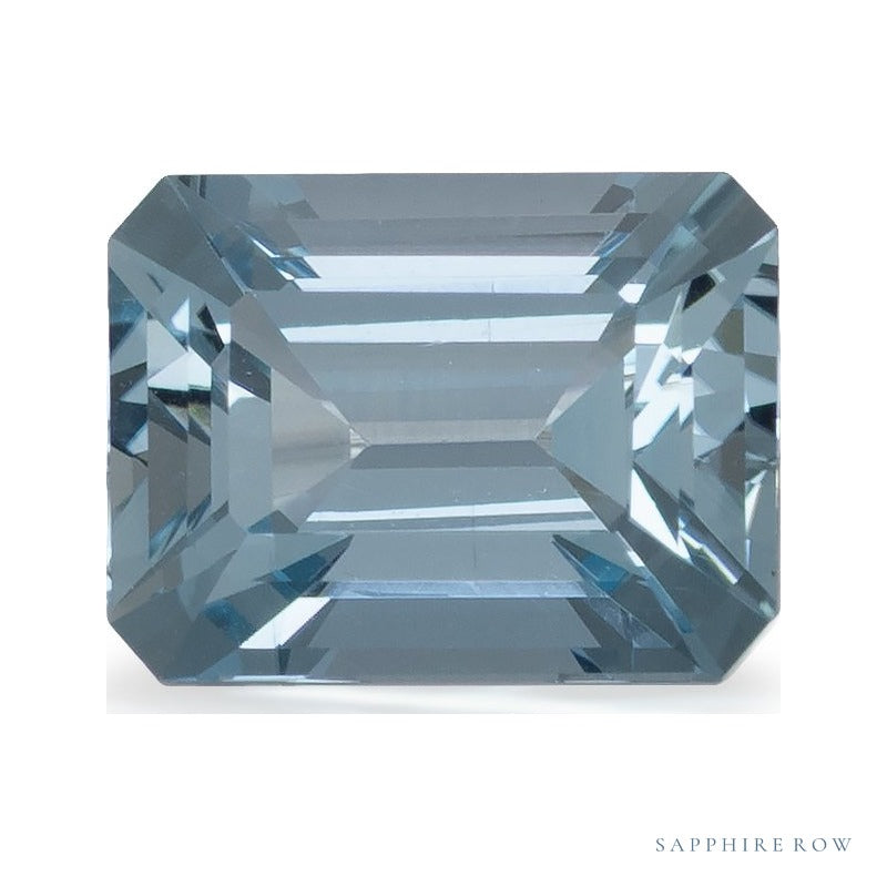 1.56 ct natural blue aquamarine from Tanzania, emerald cut | Sapphire Row · cut7