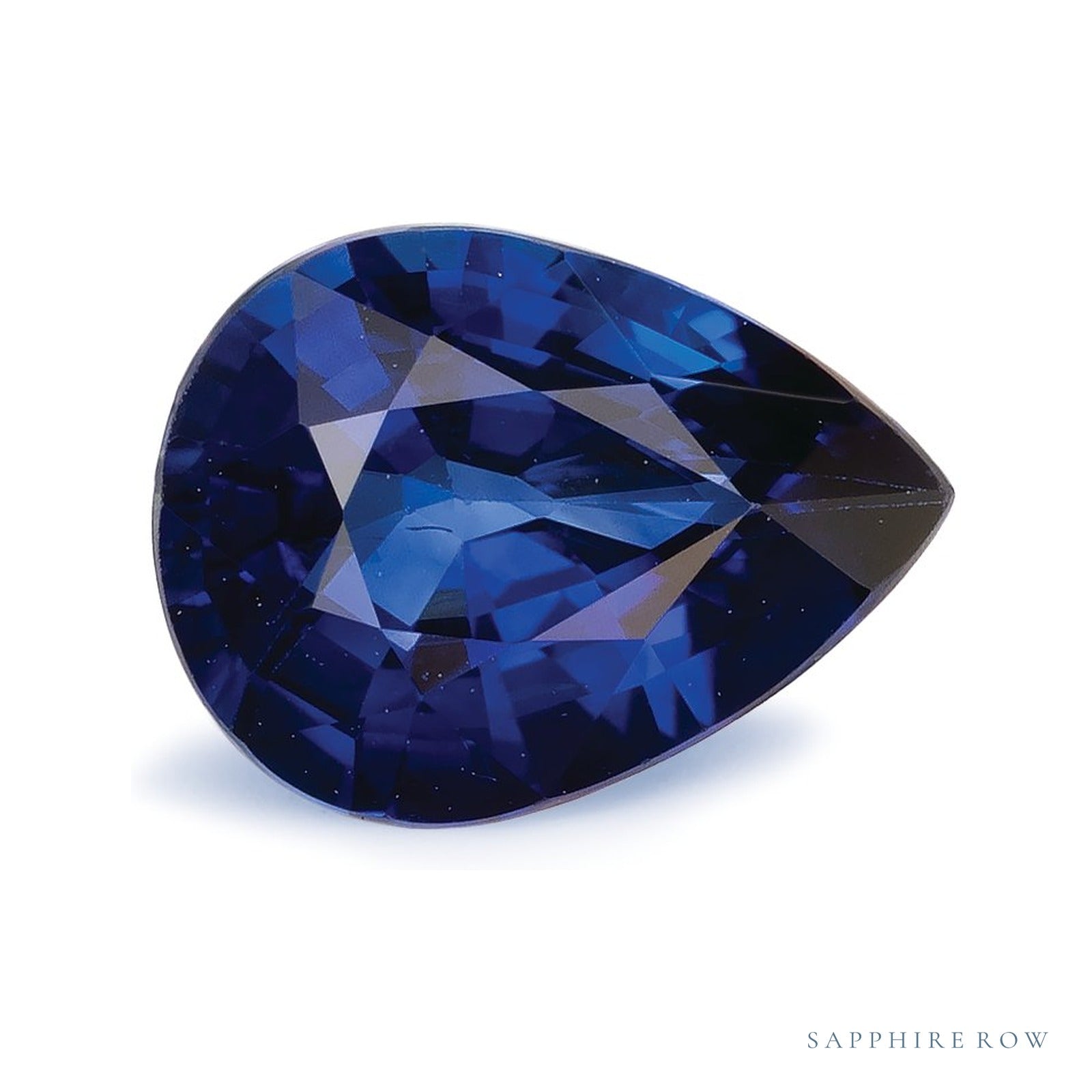 1.56 ct natural blue sapphire from Sri Lanka, pear cut | Sapphire Row · cut4