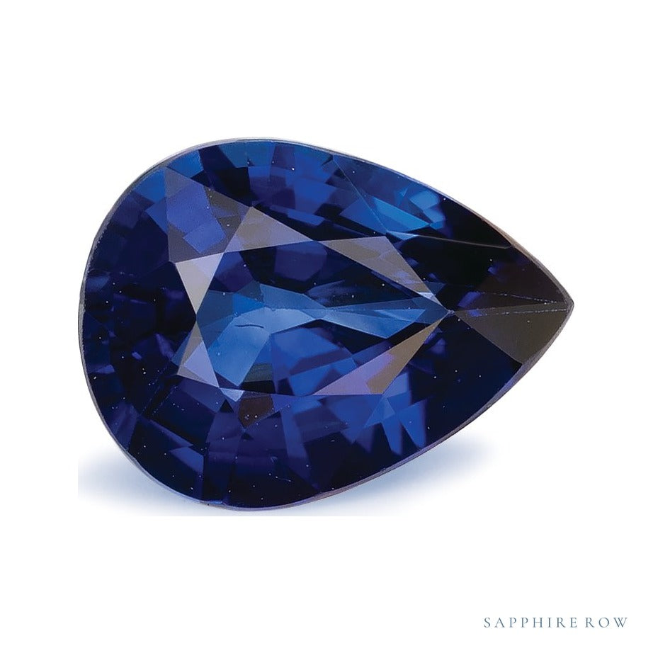 1.56 ct natural blue sapphire from Sri Lanka, pear cut | Sapphire Row · cut7