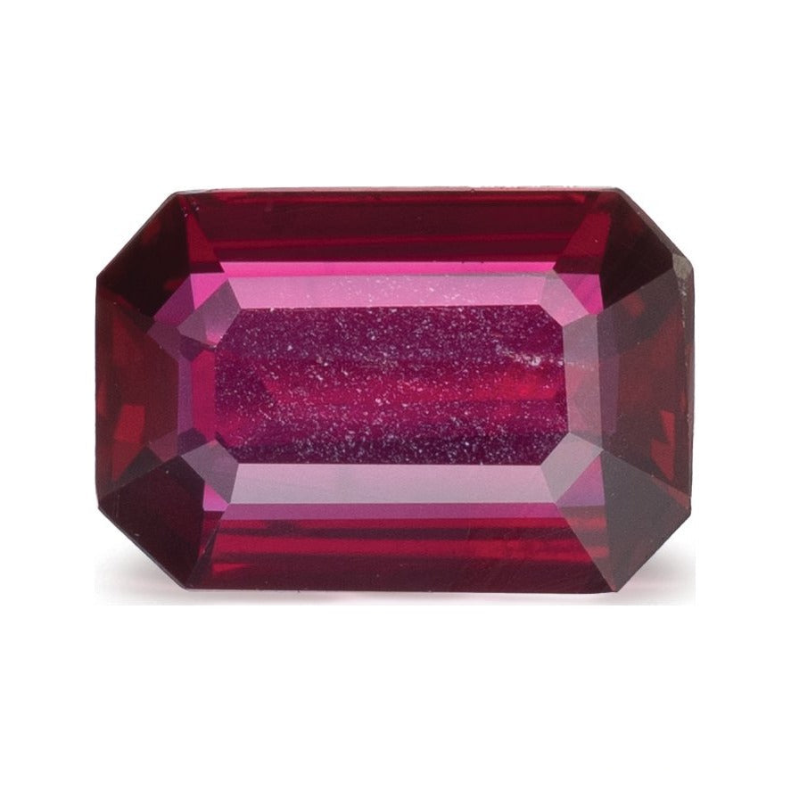 1.56 ct natural red ruby from Mozambique, emerald cut | Sapphire Row · cut7