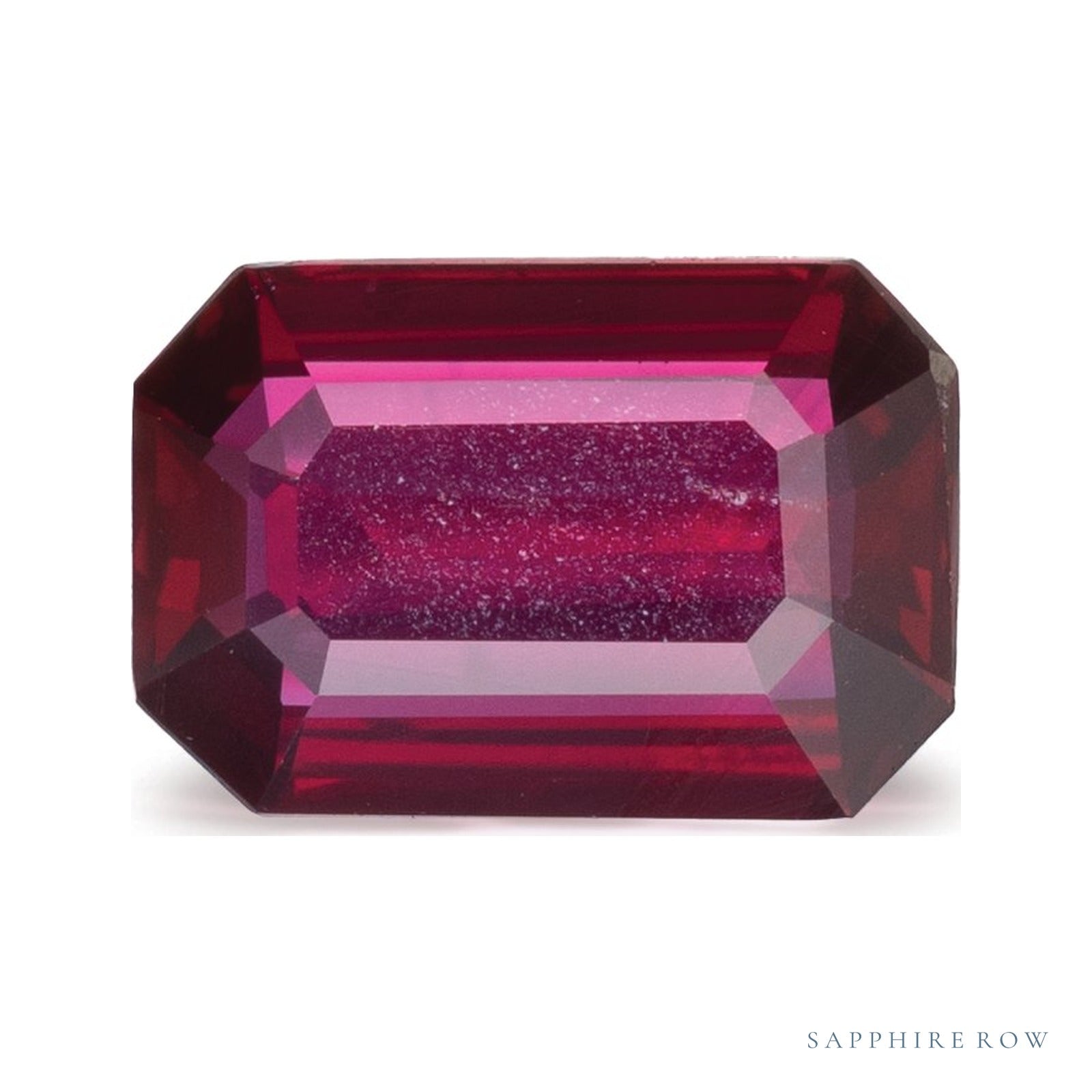 1.56 ct natural red ruby from Mozambique, emerald cut | Sapphire Row · cut4