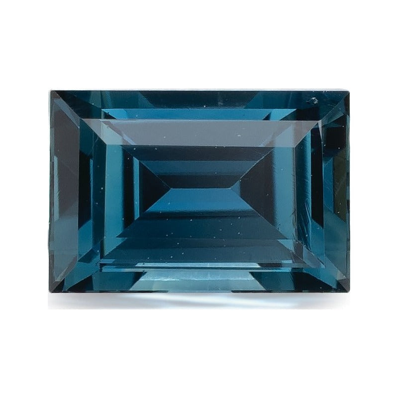 1.54 ct natural blue sapphire from Sri Lanka, straight baguette cut | Sapphire Row · cut7