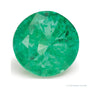 1.54 ct natural green emerald from Zambia, round cut | Sapphire Row · cut7