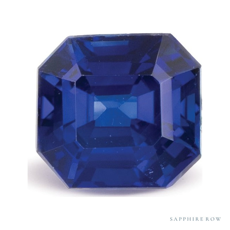 1.53 ct natural blue sapphire from Sri Lanka, asscher cut | Sapphire Row · cut7