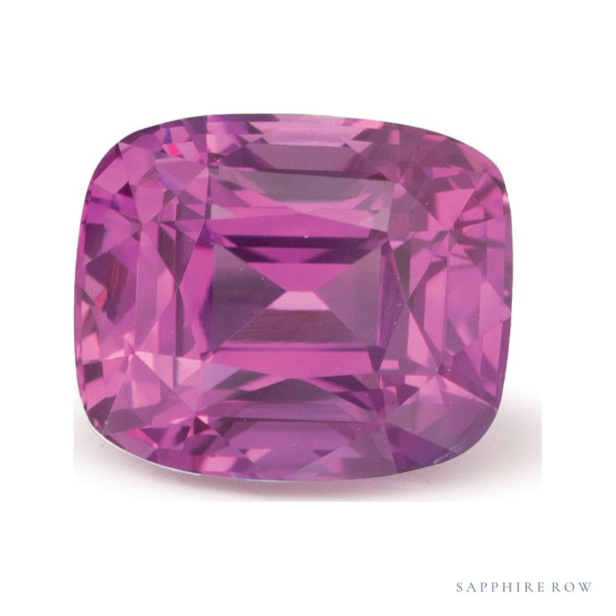 1.52 ct natural pink sapphire from Madagascar, antique cushion cut | Sapphire Row · cut7