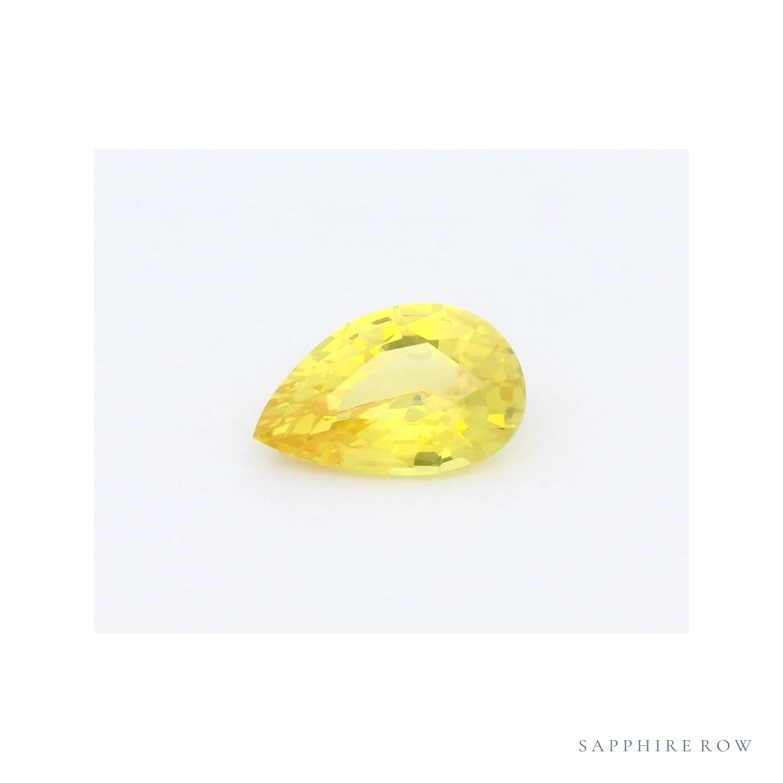1.50 ct natural yellow sapphire from Sri Lanka, pear cut | Sapphire Row · cut4