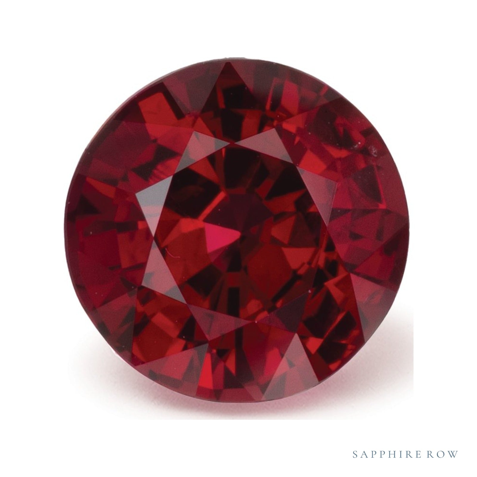 1.50 ct natural red ruby from Mozambique, round cut | Sapphire Row · cut4