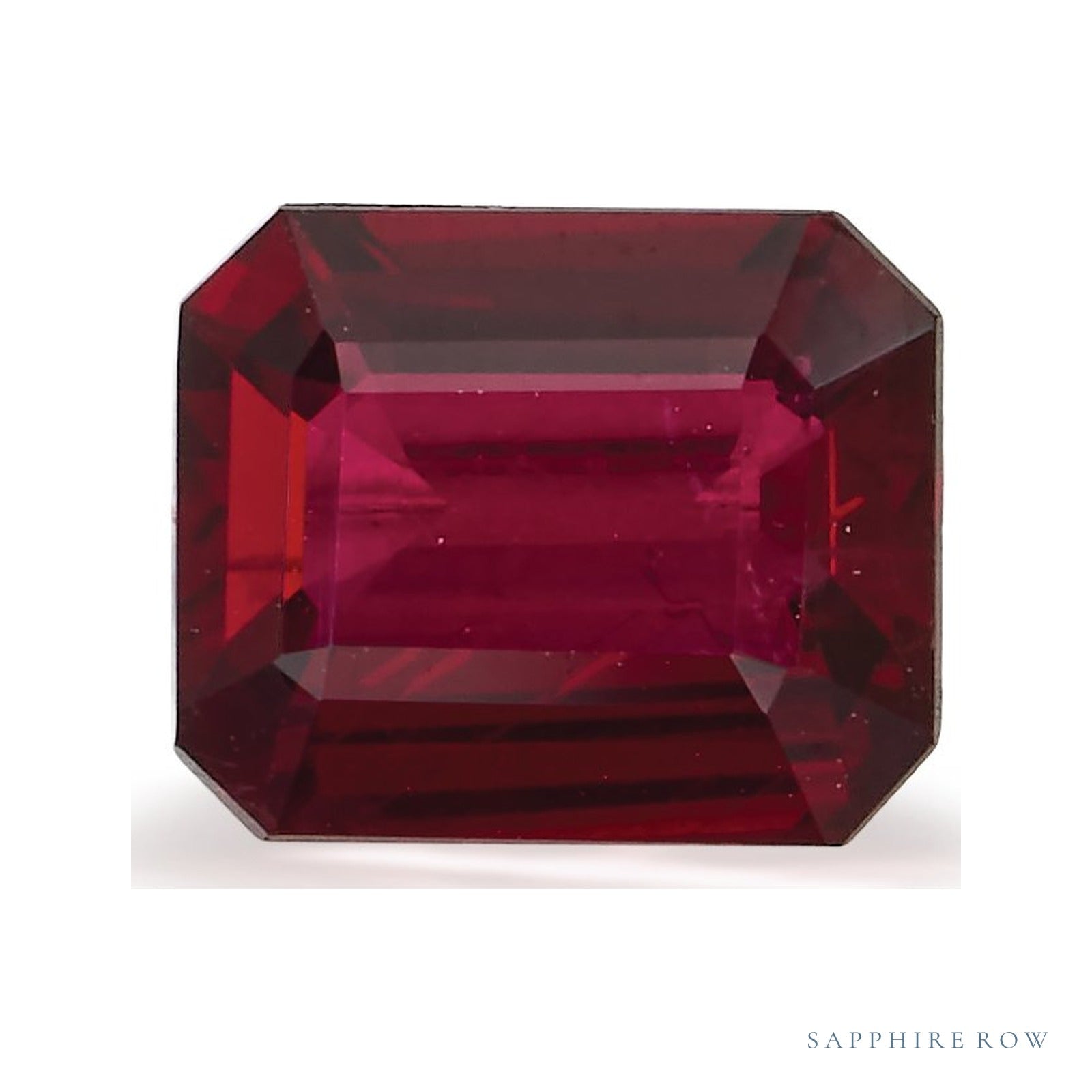 1.50 ct natural red ruby from Mozambique, emerald cut | Sapphire Row · cut4