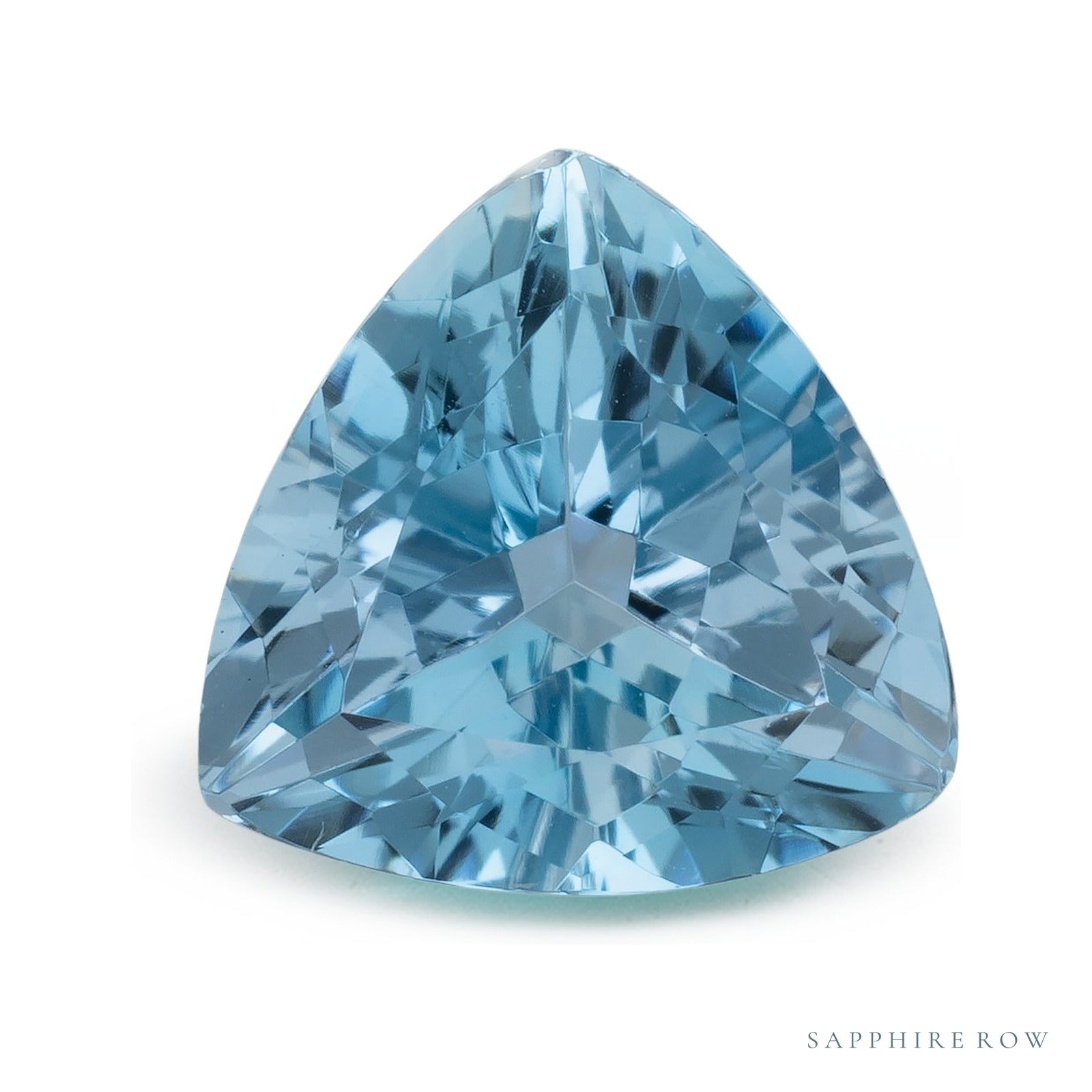 1.47 ct natural blue aquamarine from Brazil, trillion cut | Sapphire Row · cut4