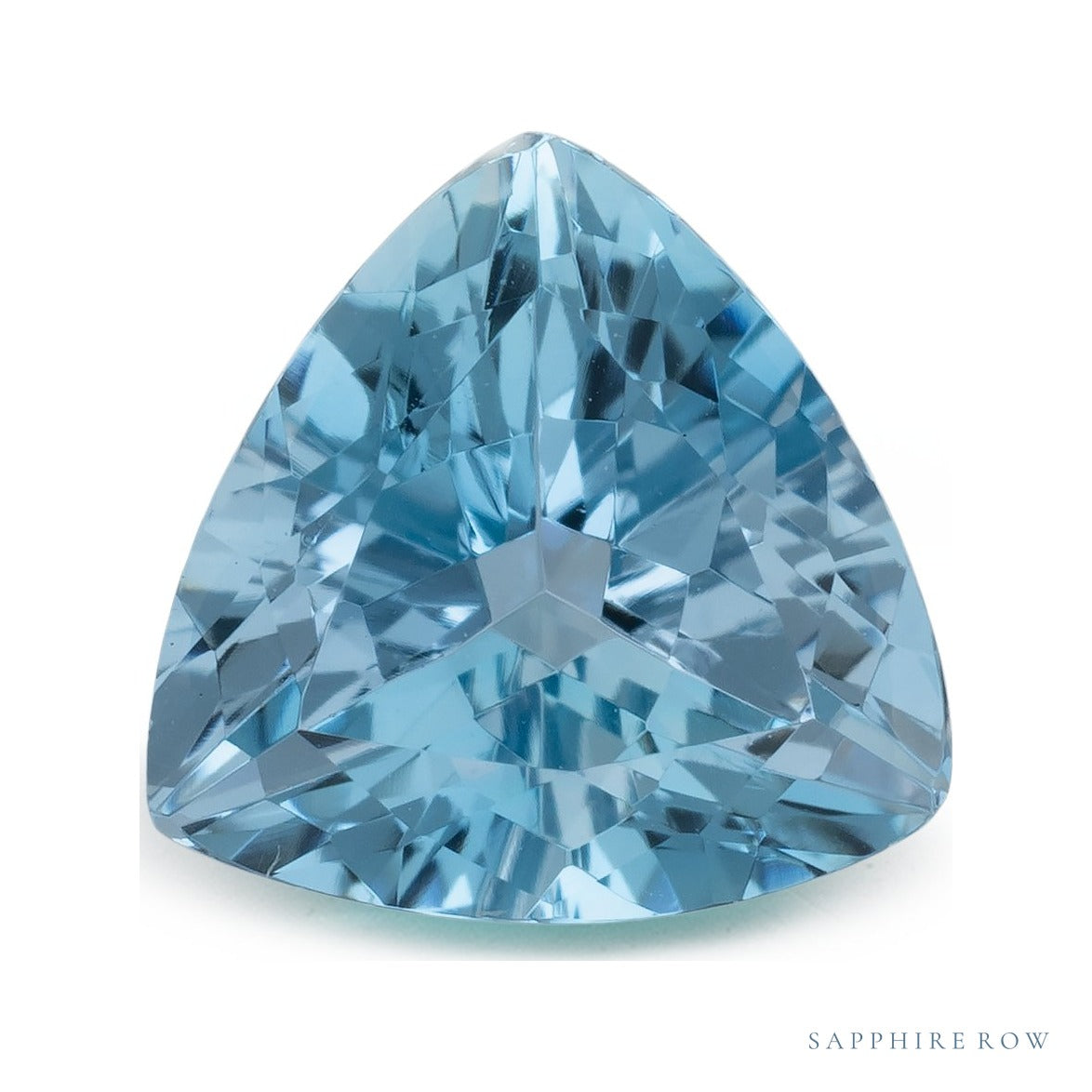 1.47 ct natural blue aquamarine from Brazil, trillion cut | Sapphire Row · cut7