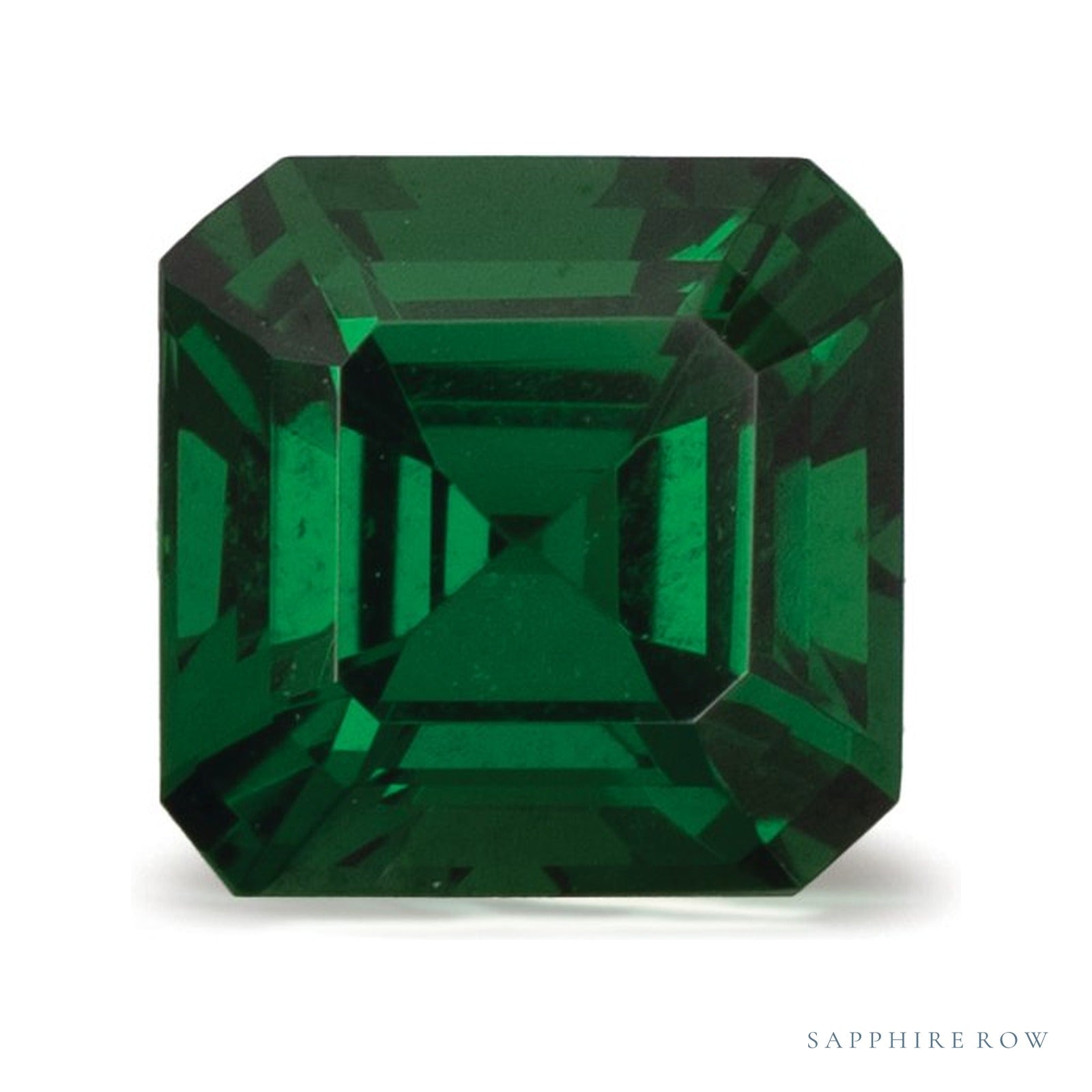 1.47 ct natural green tsavorite garnet from Kenya, asscher cut | Sapphire Row · cut4