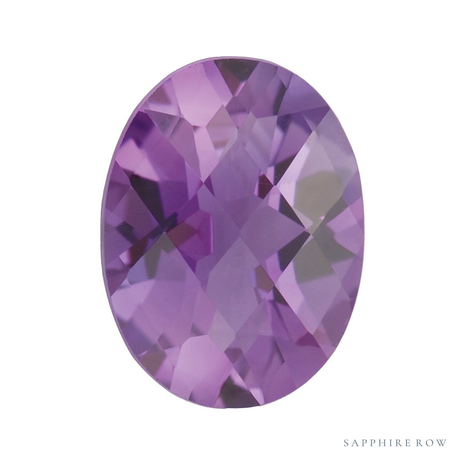 6x4 mm natural purple amethyst, oval cut | Sapphire Row · cut4