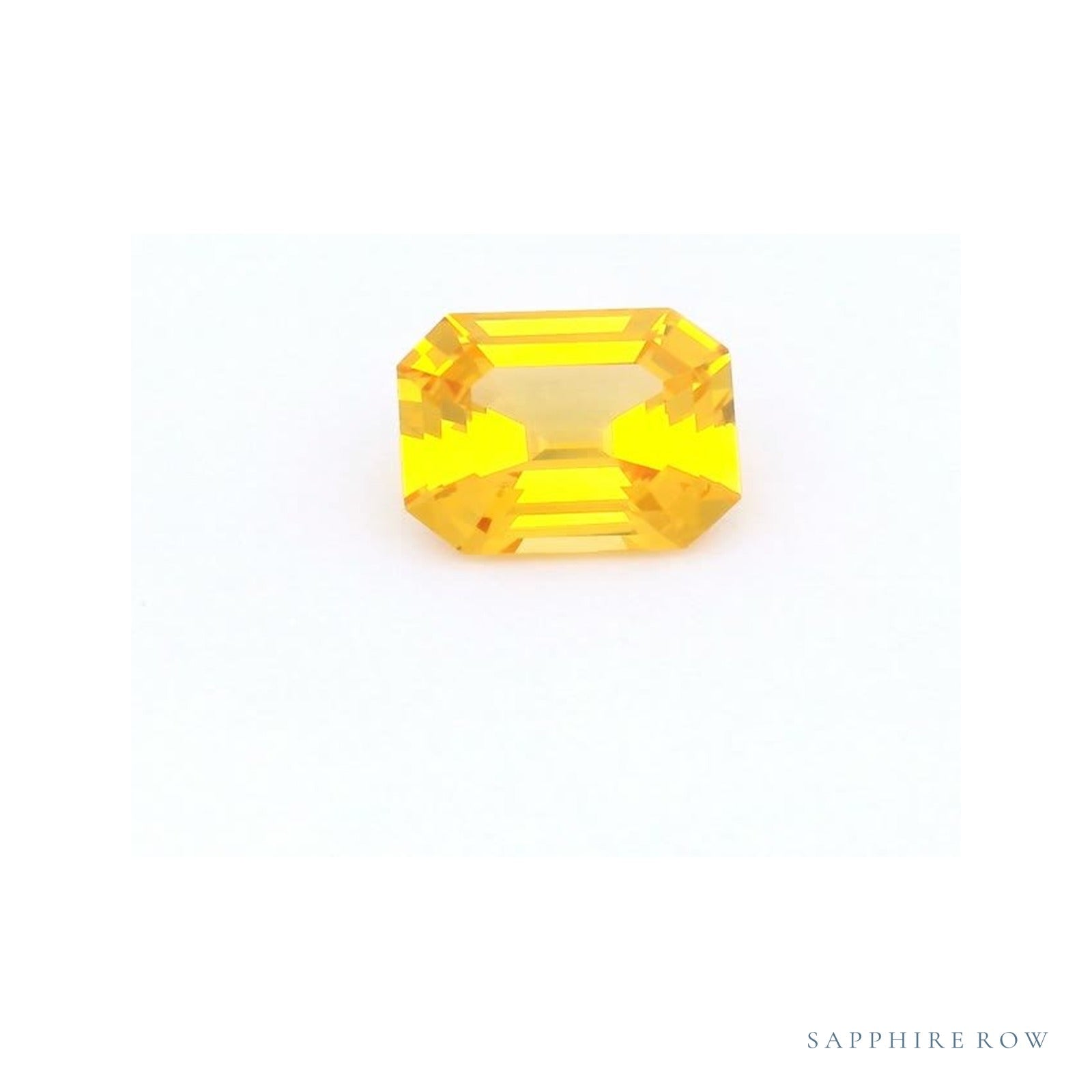 1.46 ct natural yellow sapphire from Sri Lanka, emerald cut | Sapphire Row · cut4