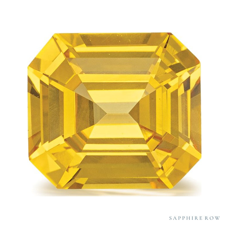 1.46 ct natural yellow sapphire from Sri Lanka, emerald cut | Sapphire Row · cut6