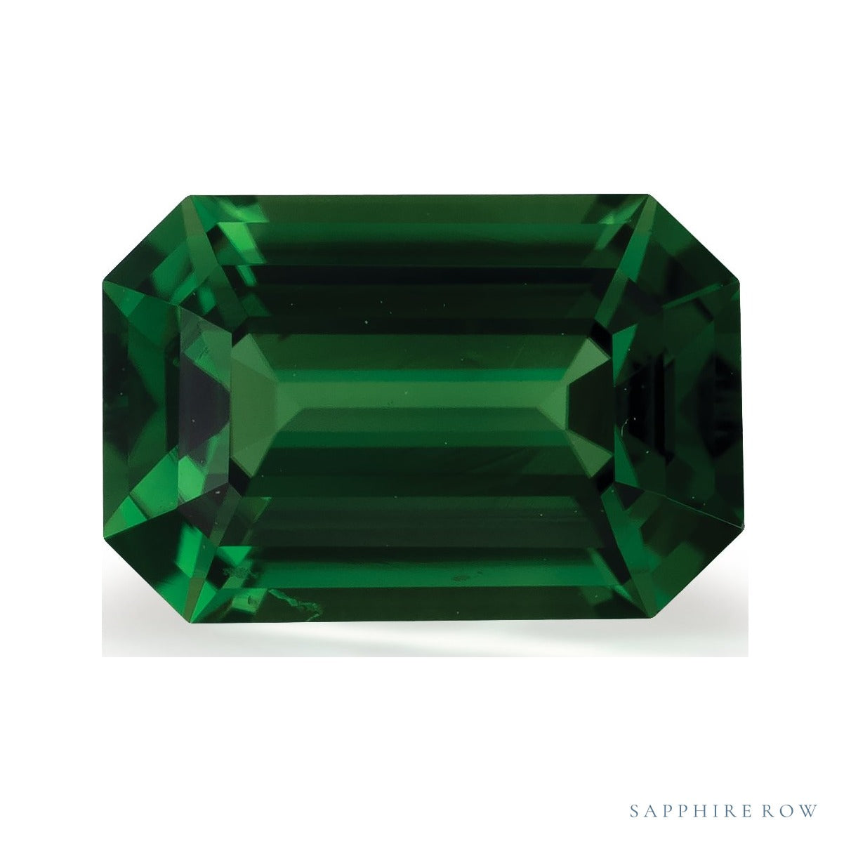 1.46 ct natural green tourmaline from Tanzania, emerald cut | Sapphire Row · cut4 · cut5
