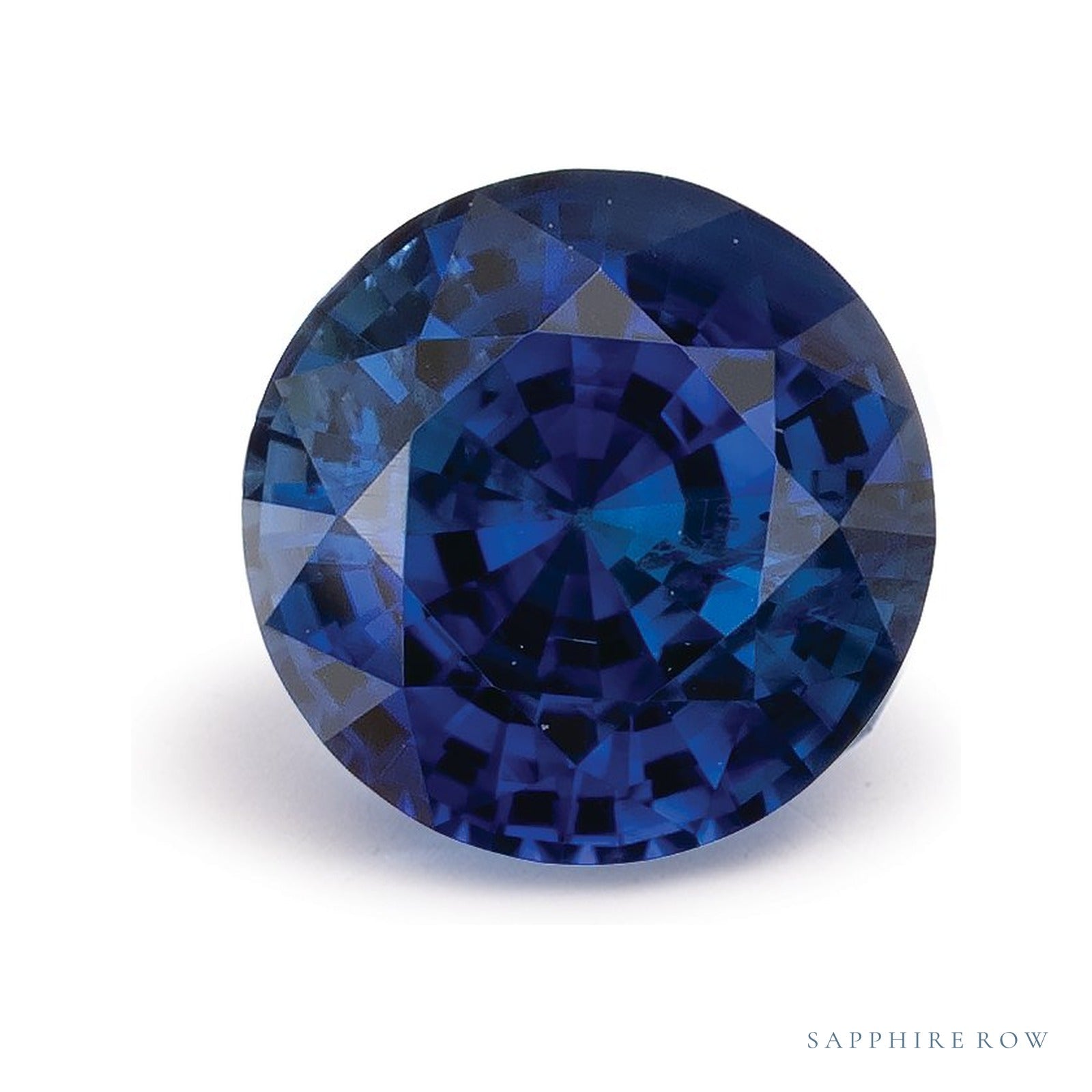 1.45 ct natural blue sapphire from Thailand, round cut | Sapphire Row · cut4