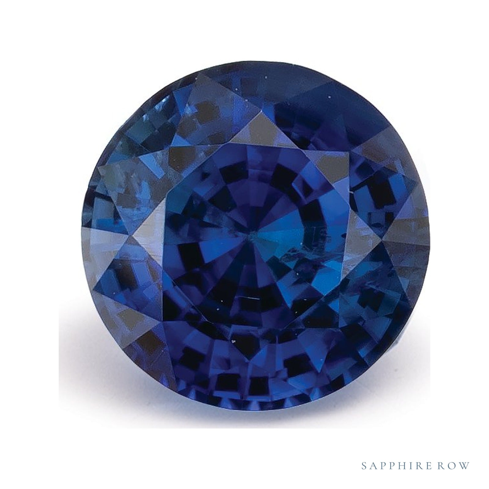 1.45 ct natural blue sapphire from Thailand, round cut | Sapphire Row · cut4