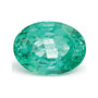 1.44 ct natural green emerald from Zambia, oval cut | Sapphire Row · cut7
