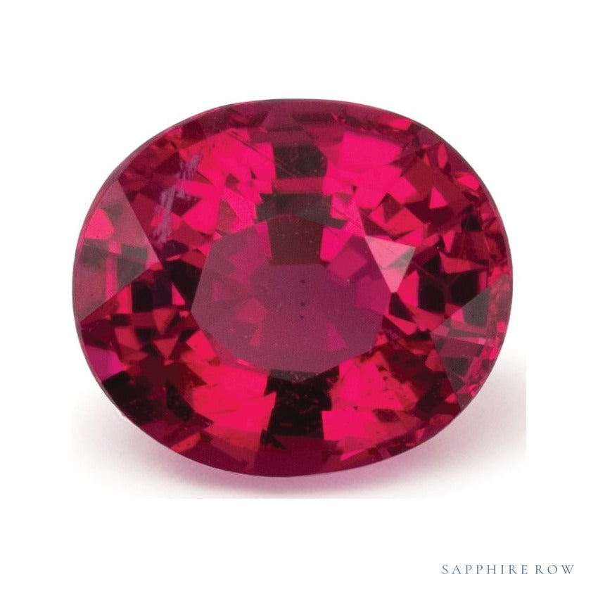 1.44 ct natural rubellite tourmaline from Mozambique, oval cut | Sapphire Row · cut4 · cut5