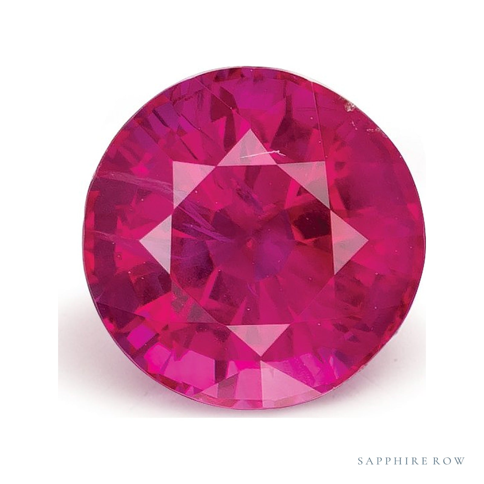1.43 ct natural red ruby from Mozambique, round cut | Sapphire Row · cut4