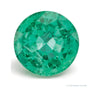 1.43 ct natural green emerald from Zambia, round cut | Sapphire Row · cut7