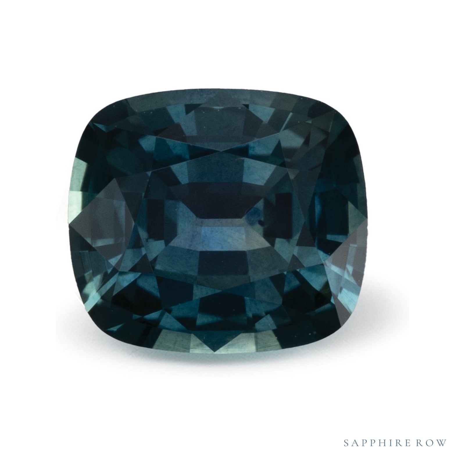 1.43 ct natural teal sapphire from United States, antique cushion cut | Sapphire Row · cut4