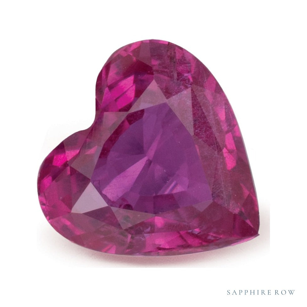 1.42 ct natural pink sapphire from Sri Lanka, heart cut | Sapphire Row · cut7