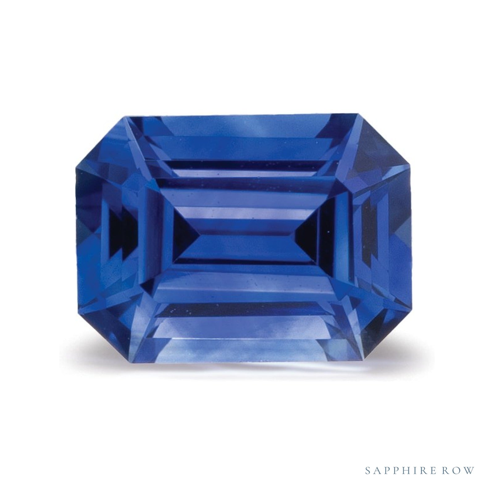1.42 ct natural blue sapphire from Sri Lanka, emerald cut | Sapphire Row · cut4