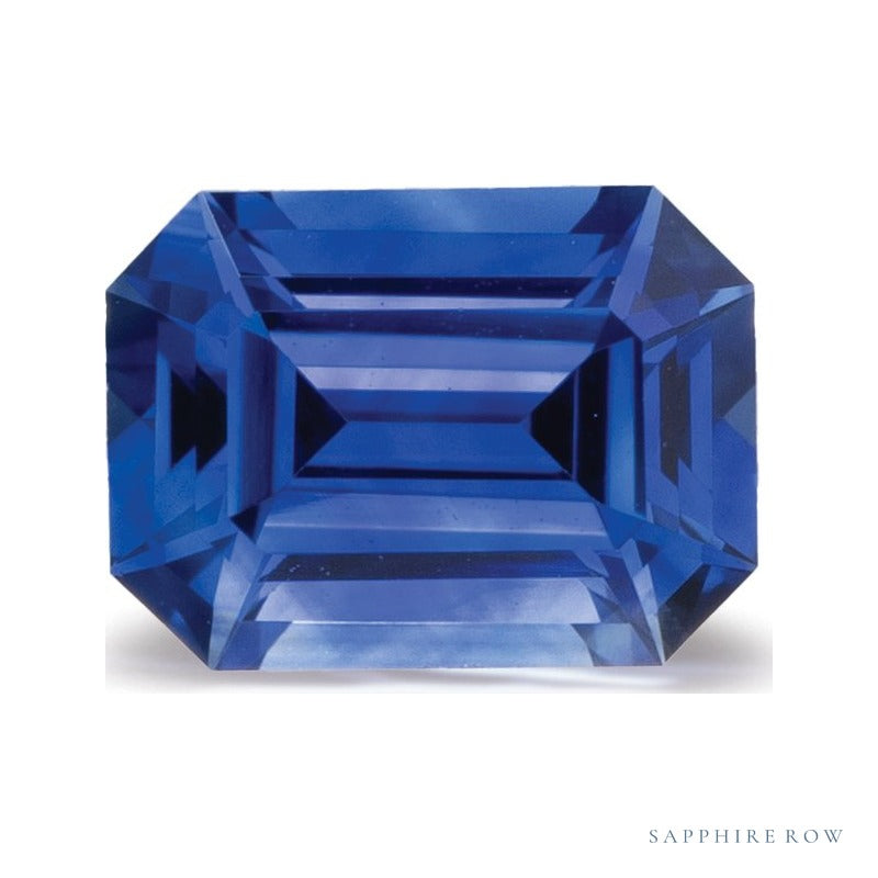 1.42 ct natural blue sapphire from Sri Lanka, emerald cut | Sapphire Row · cut7