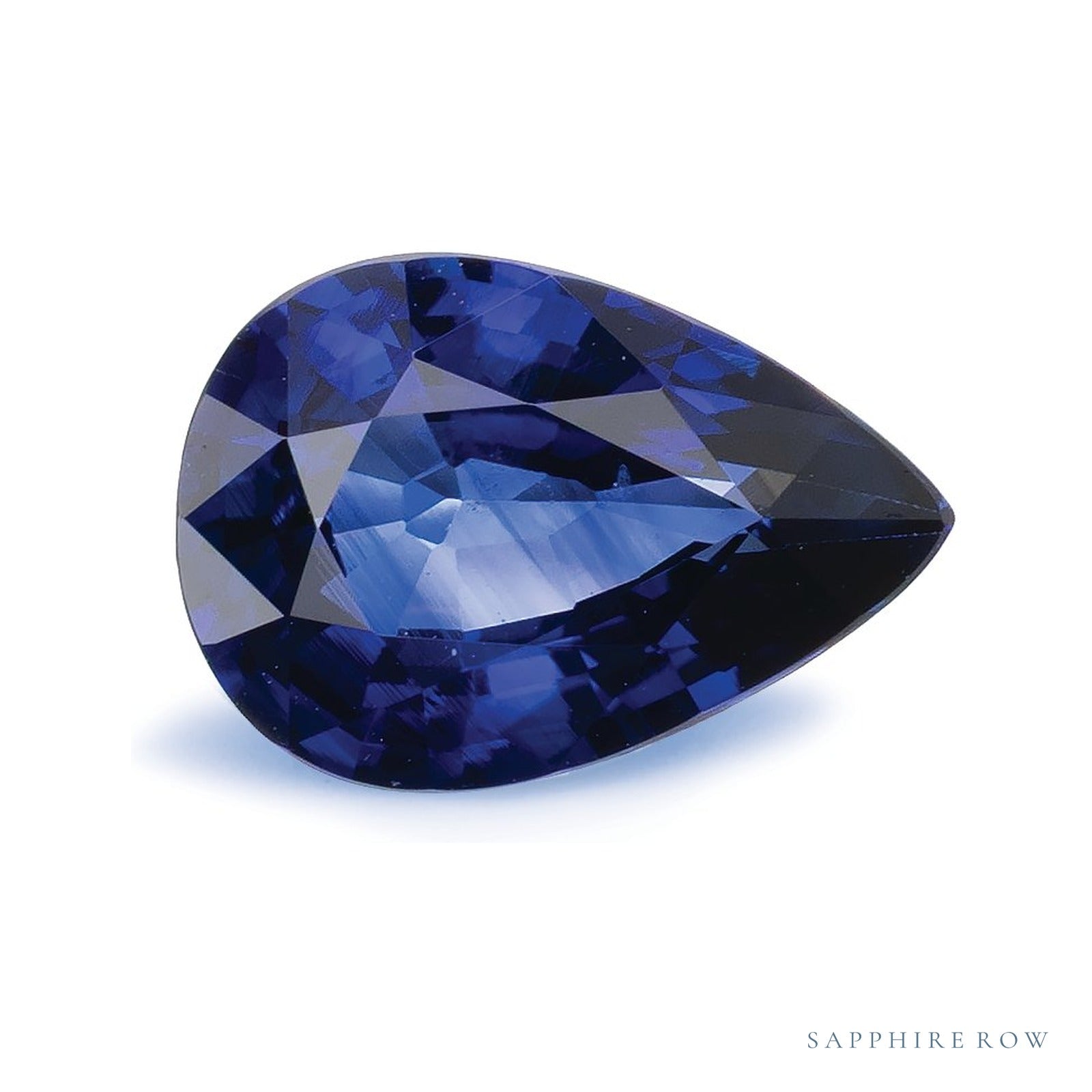 1.41 ct natural blue sapphire from Sri Lanka, pear cut | Sapphire Row · cut4