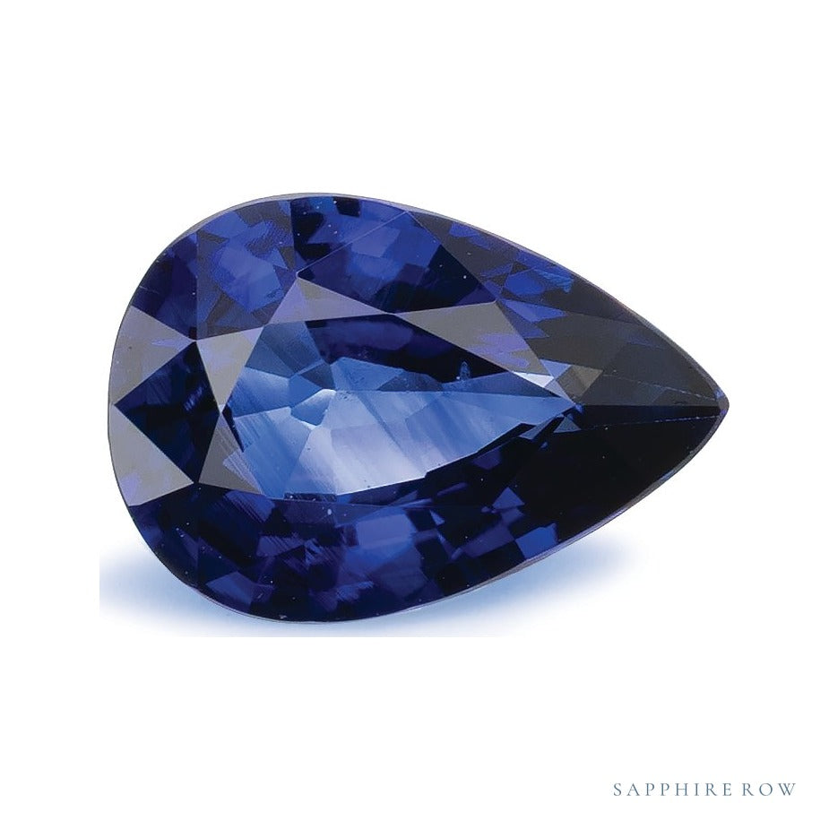 1.41 ct natural blue sapphire from Sri Lanka, pear cut | Sapphire Row · cut7