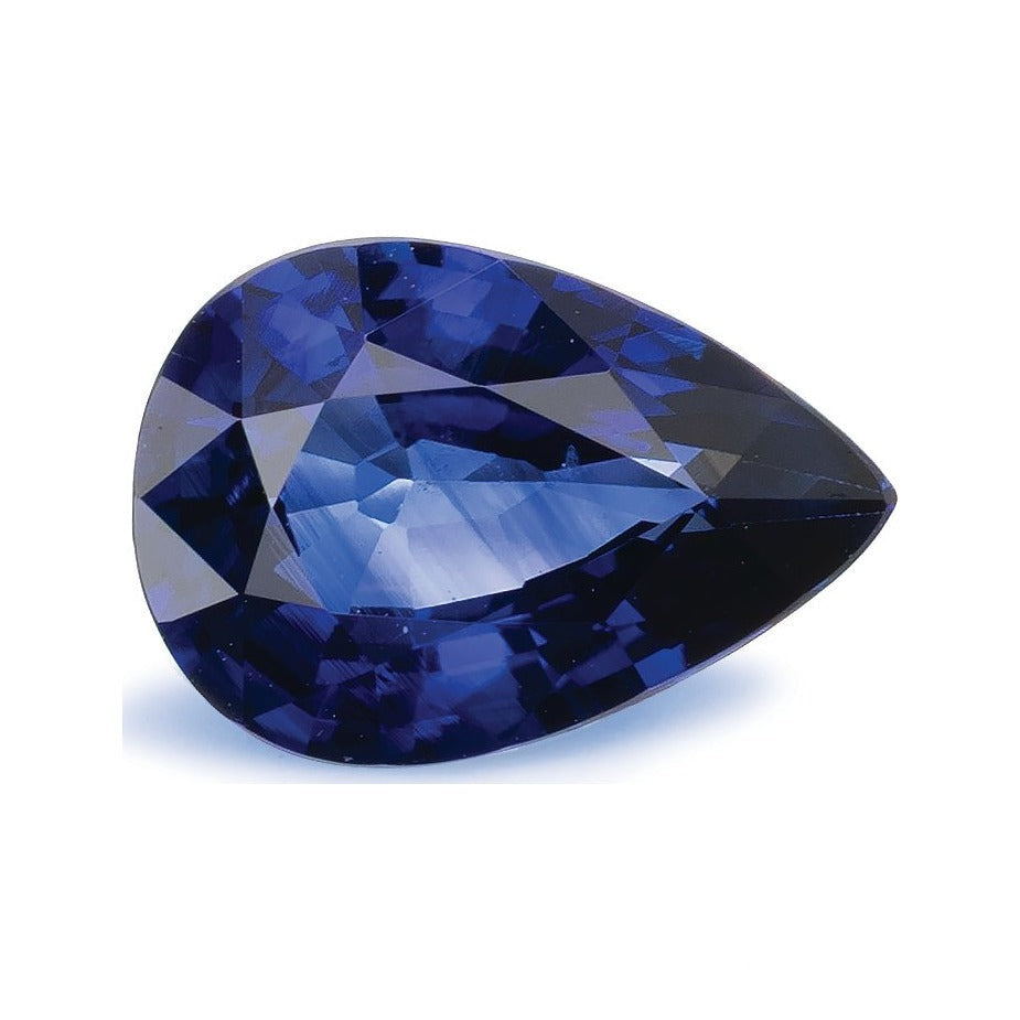 1.41 ct natural blue sapphire from Sri Lanka, pear cut | Sapphire Row · cut7