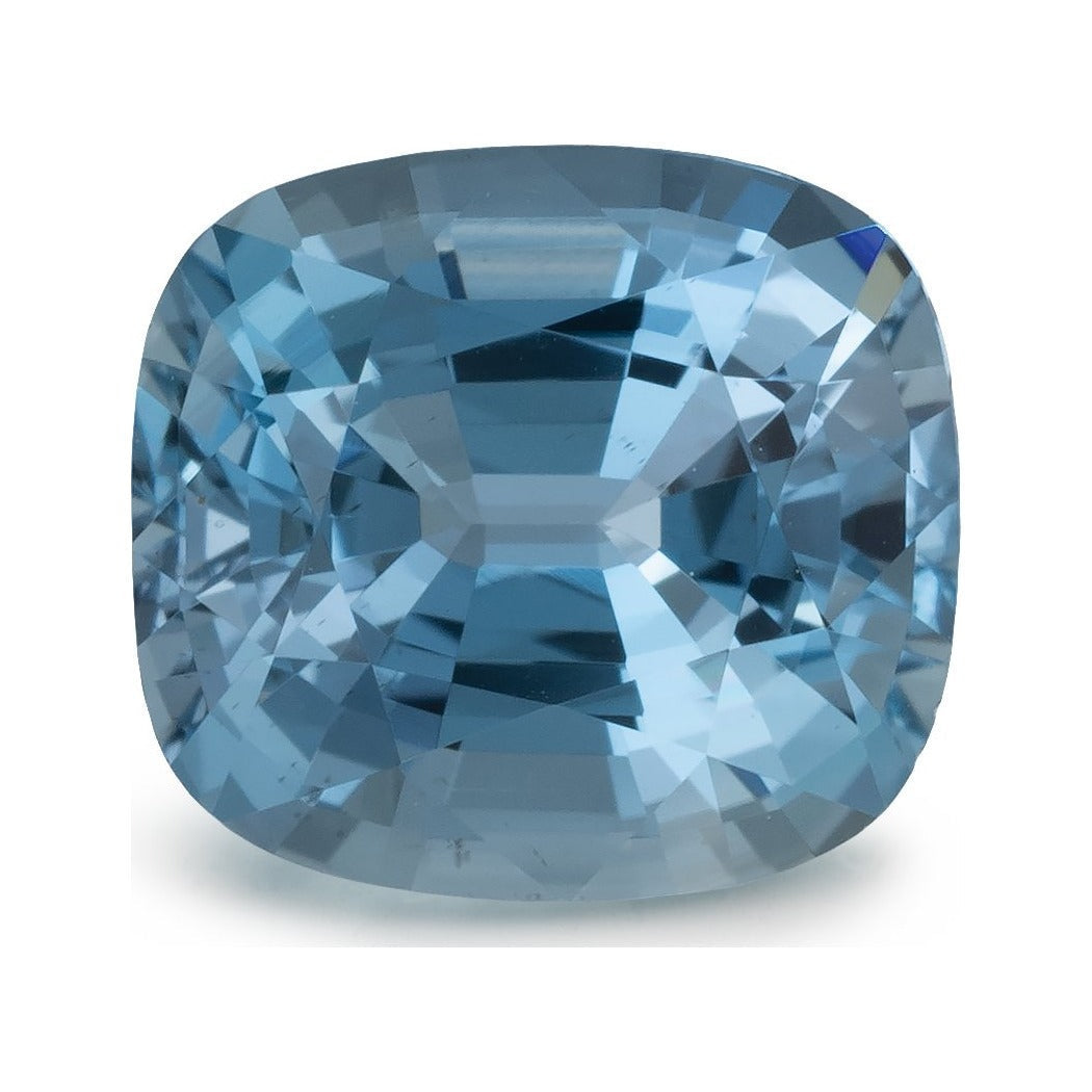 1.41 ct natural blue aquamarine from Madagascar, antique cushion cut | Sapphire Row · cut7