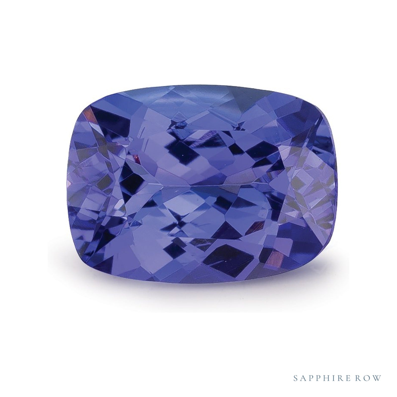1.40 ct natural blue tanzanite from Tanzania, antique cushion cut | Sapphire Row · cut4