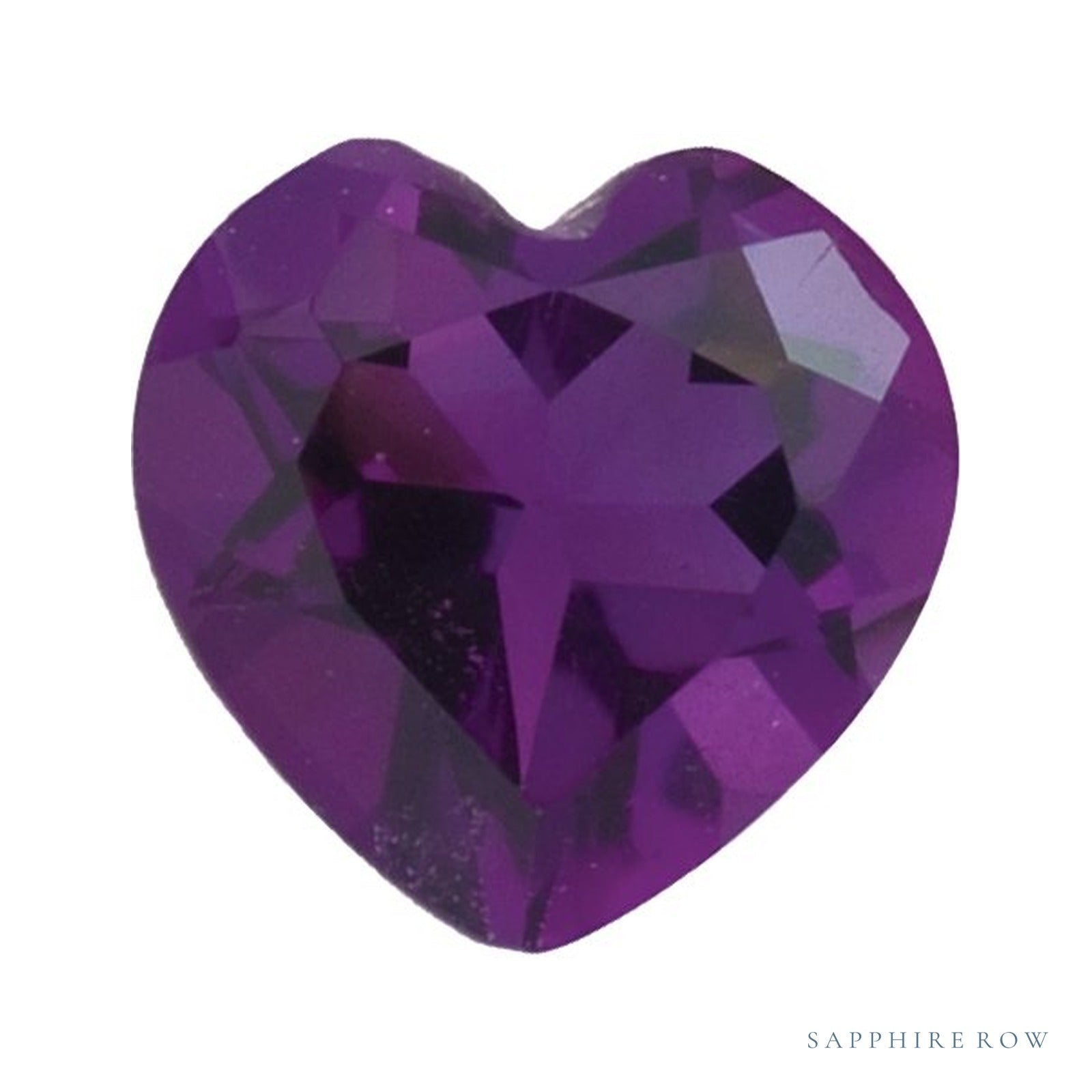 5 mm natural purple amethyst, heart cut | Sapphire Row · cut4