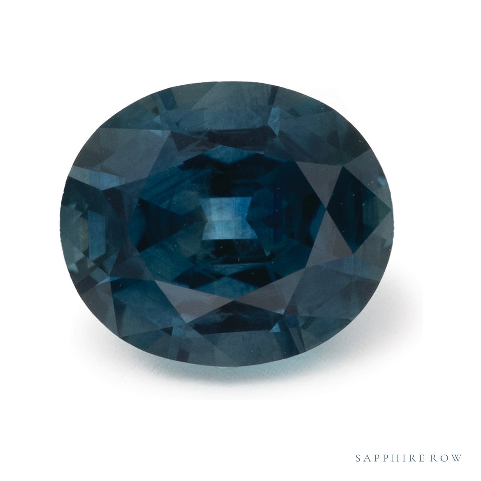 1.40 ct natural teal sapphire from United States, oval cut | Sapphire Row · cut4