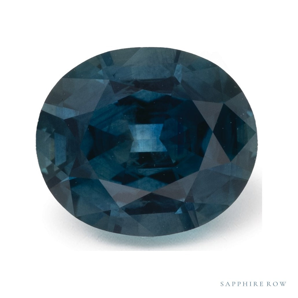 1.40 ct natural teal sapphire from Montana, oval cut | Sapphire Row · cut7