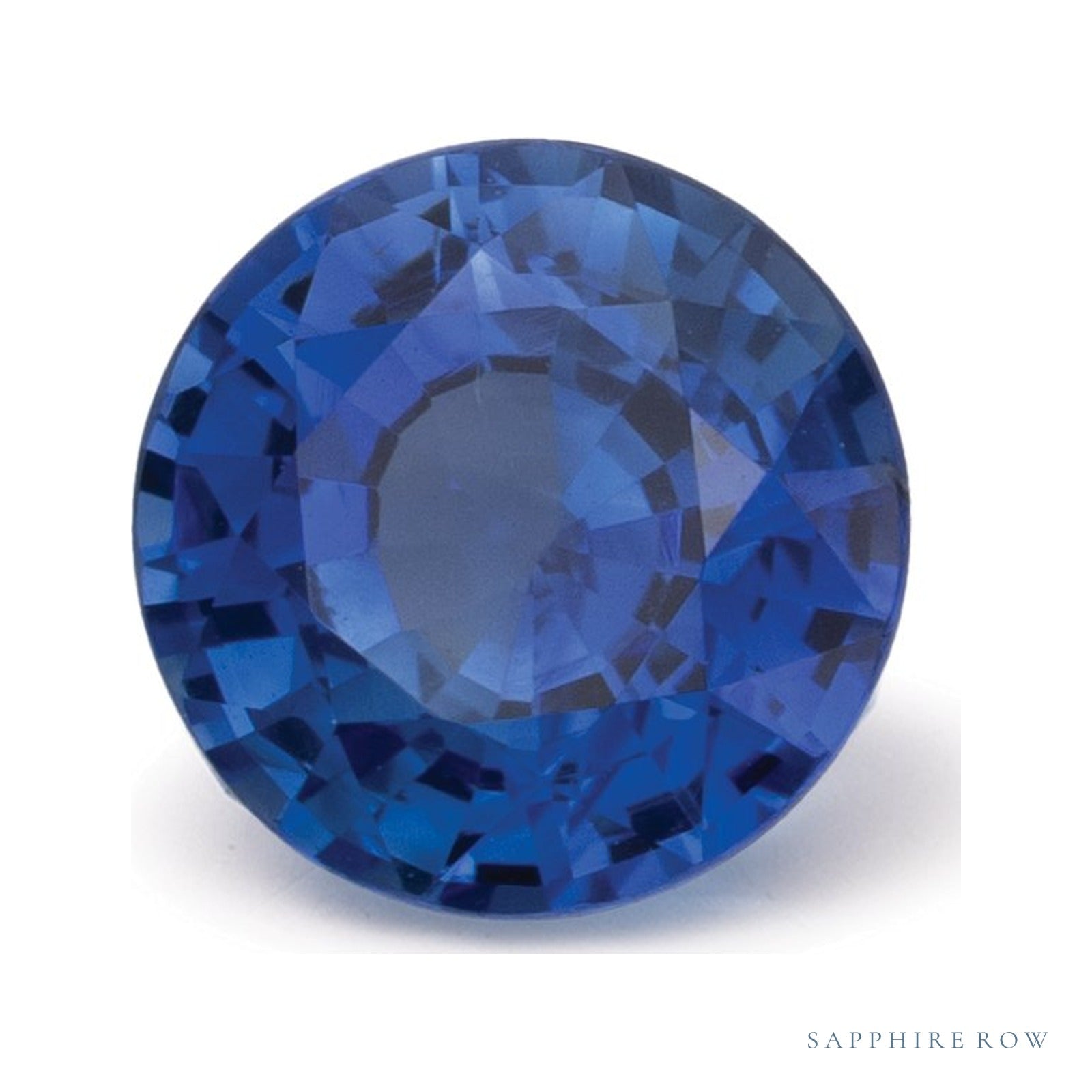 1.38 ct natural blue sapphire from Sri Lanka, round cut | Sapphire Row · cut4